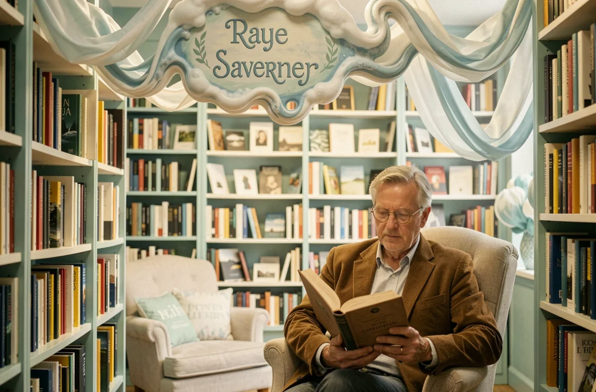 Librairie L'Écume des Pages à Saverne avec décor poétique, fauteuil de lecture et un client plongé dans un roman de littérature