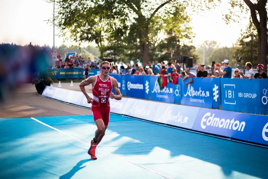 Un coureur à l'arrivée